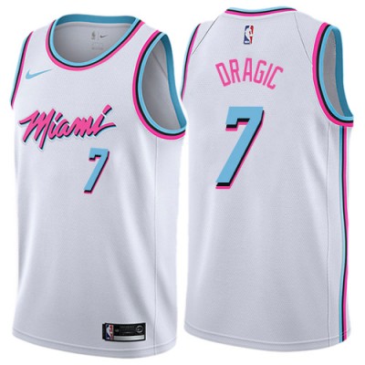 Nike Miami Heat #7 Goran Dragic White NBA Swingman City Edition Jersey Men's